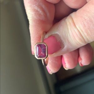 14Ct Rose Gold Pink Tourmaline Ring